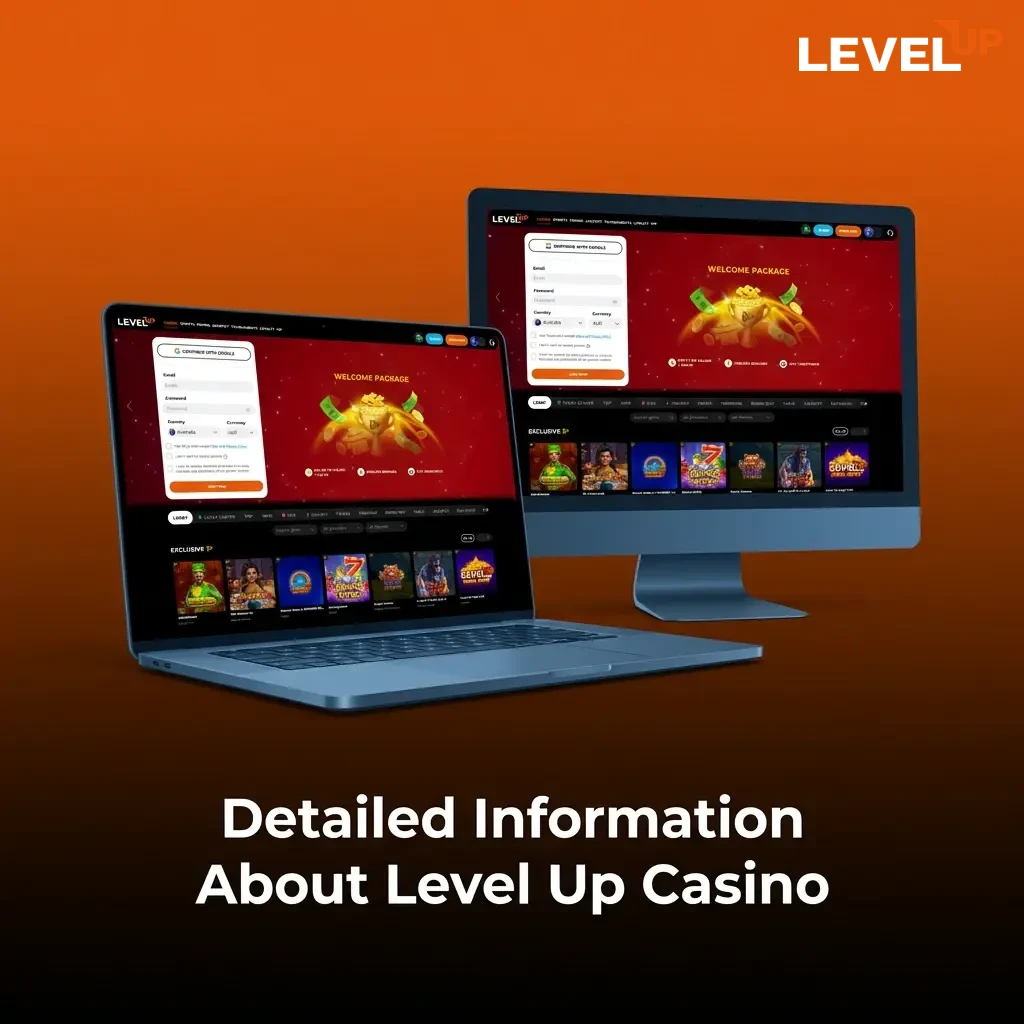 Level Up Casino app on mobile showing sports betting, casino games, and secure banking for Australian players