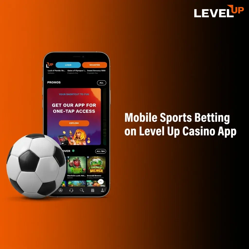 Mobile sports betting on Level Up Casino app showing AFL, NRL, cricket, tennis, and more markets for Australian players.