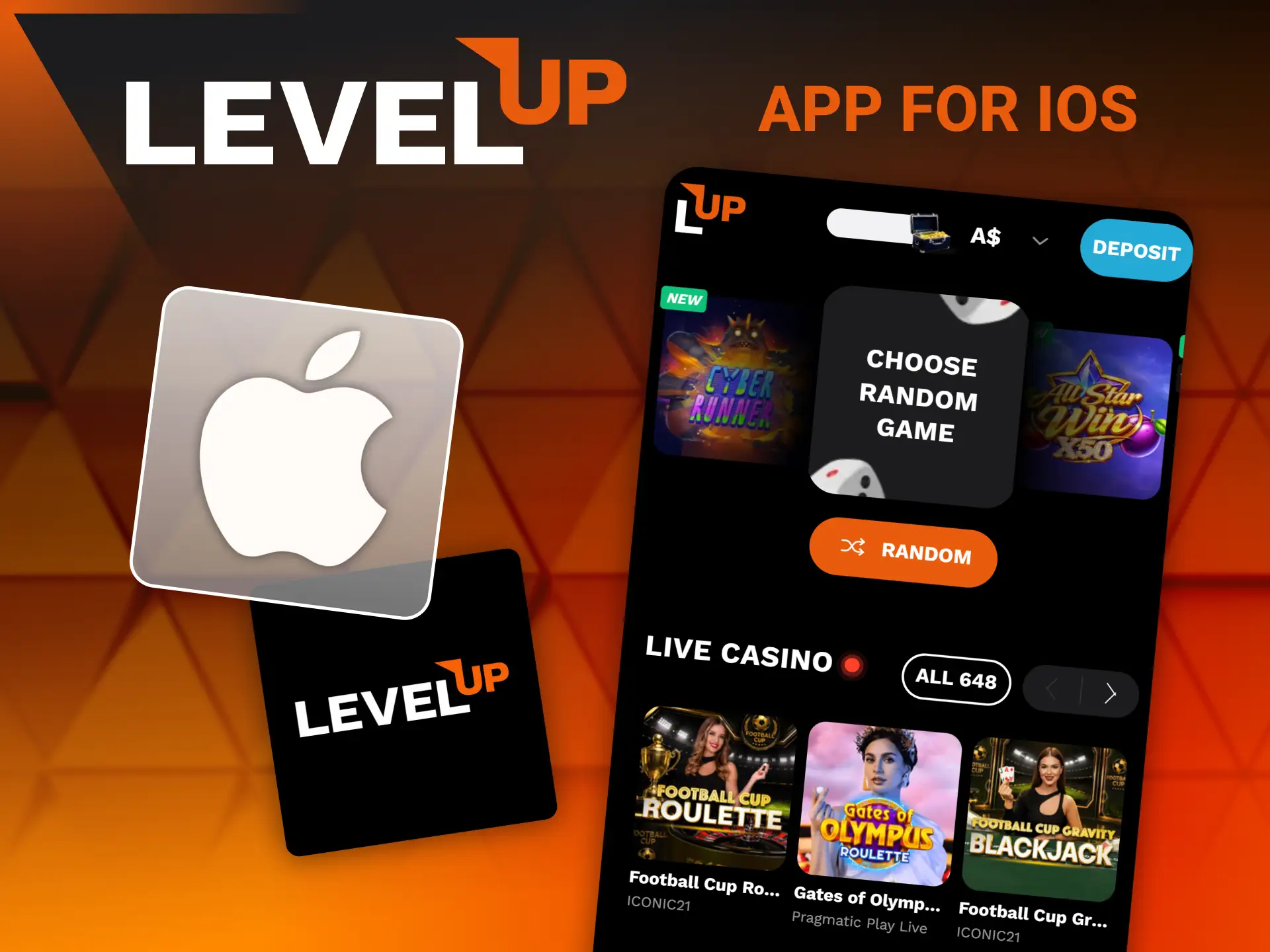 Download the high-performance mobile application tailored for iPhone and iPad at Level Up.